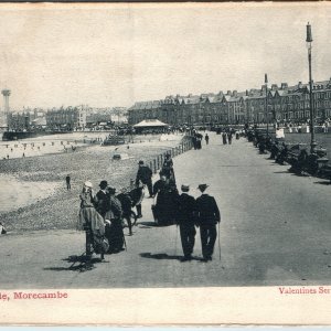 c1900s Morecambe England Promenade Lancashire Valentines Series Beach Edwardian
