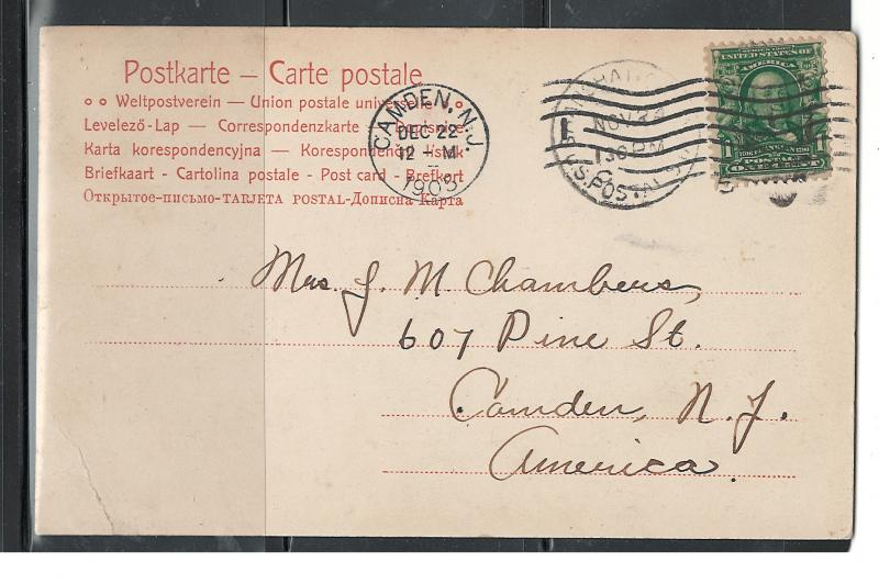 CHINA, SHANGHAI, Honan Road, MAILED SHANGHAI TO CAMDEN, N.J. USEING US POSTAL SE