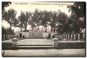 Old Postcard Creteil The War Memorial and Military Cemetery Army