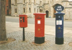 Postboxes and Stamp Vending Macjhine  Nice modern postcard by Bath Postal Mu