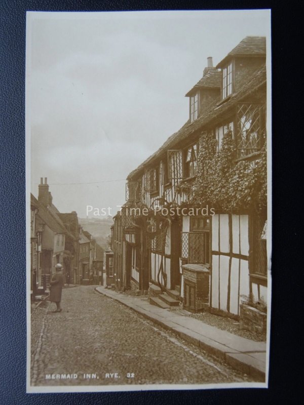 Sussex RYE The Mermaid Inn - Old RP Postcard Norman