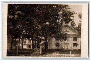 1907 School & Methodist Church View South Yarmouth MA RPPC Photo Postcard 