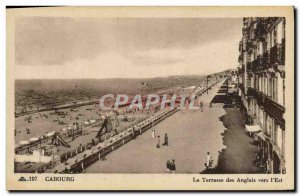 Old Postcard Cabourg The English Terrace towards the & # 39Est