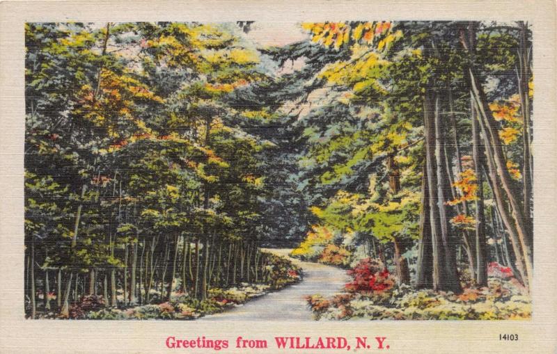 WILLARD NEW YORK LOT OF 3 GREETINGS POSTCARDS c1940s