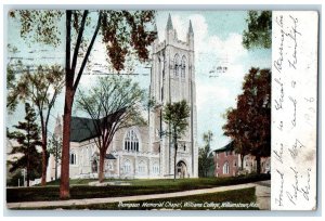 1906 Thompson Memorial Chapel Williams College School Williamstown M.A. Postcard