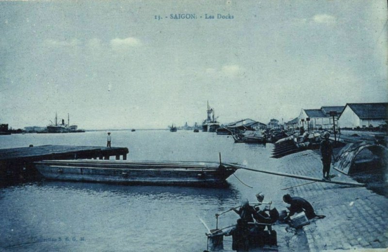 CPA AK Vietnam Indochine COCHINCHINE Saïgon - Les Docks (62626)