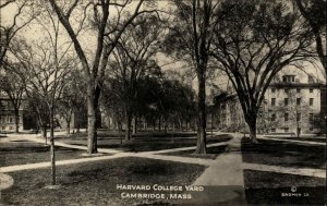 Cambridge Massachusetts MA Harvard College Real Photo Vintage Postcard