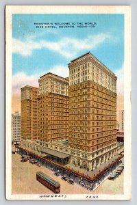 1940  Rice Hotel   Houston  Texas    Postcard
