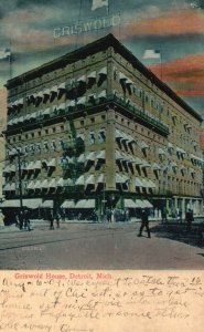 Vintage Postcard 1909 Griswold House Detroit Michigan MI Wolverine News Co.
