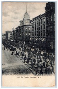 c1905 Labor Day Parade Rochester New York NY Antique Unposted Postcard 