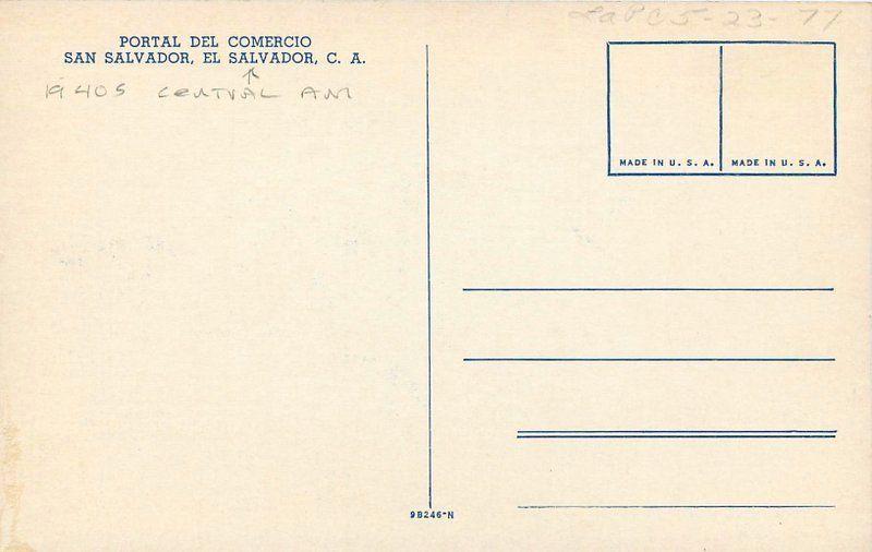 Autos El Salvador 1940s Postcard Portal De Comercio Central America 13421