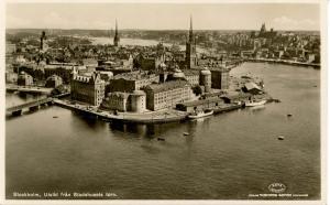 Sweden - Stockholm. View from Stadshusets Tower  **RPPC