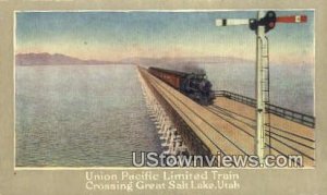 Union Pacific Limited Train - Great Salt Lake, Utah UT  