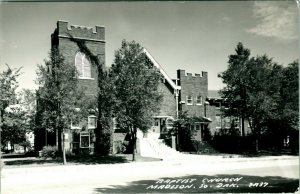 RPPC Baptist Church Madison SD South Dakota Unused UNP Postcard T19