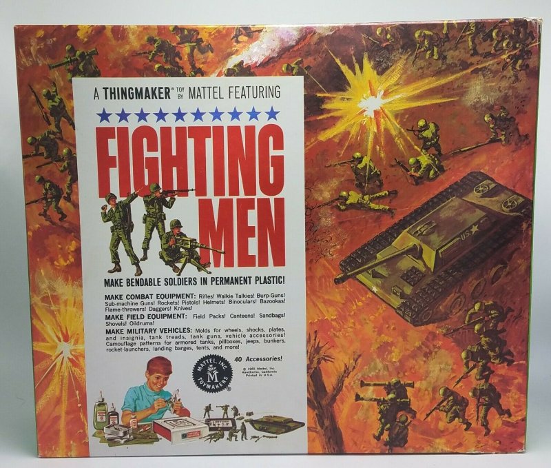 Vintage 1965 Thingmaker Fighting Men Box and Styrofoam Only #4481