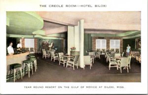 Postcard The Creole Room at Hotel Biloxi in Biloxi, Mississippi~4379