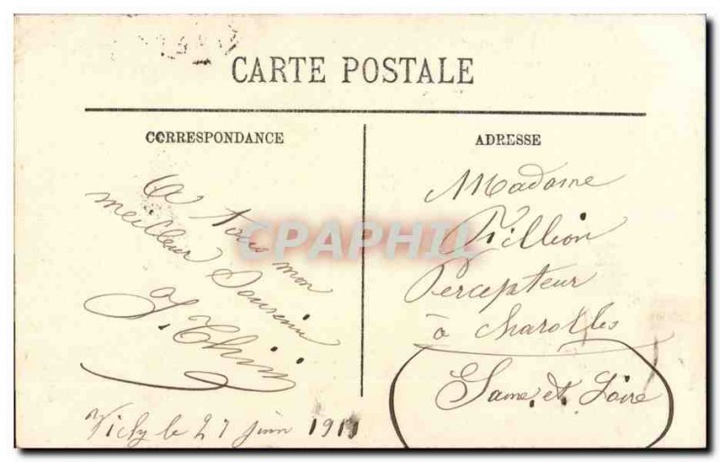 Vichy - A Hello Vichy - Avion - Airplane Old Postcard