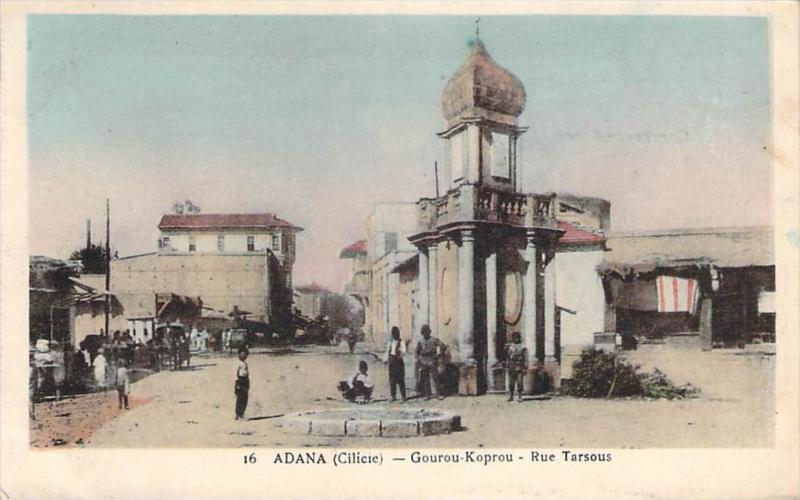 Turquie - Adana, Cilicie - Gourou-Koprou, Rue Tarsous (colorisée)