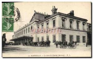 Old Postcard Marseille St Charles Train Arrival