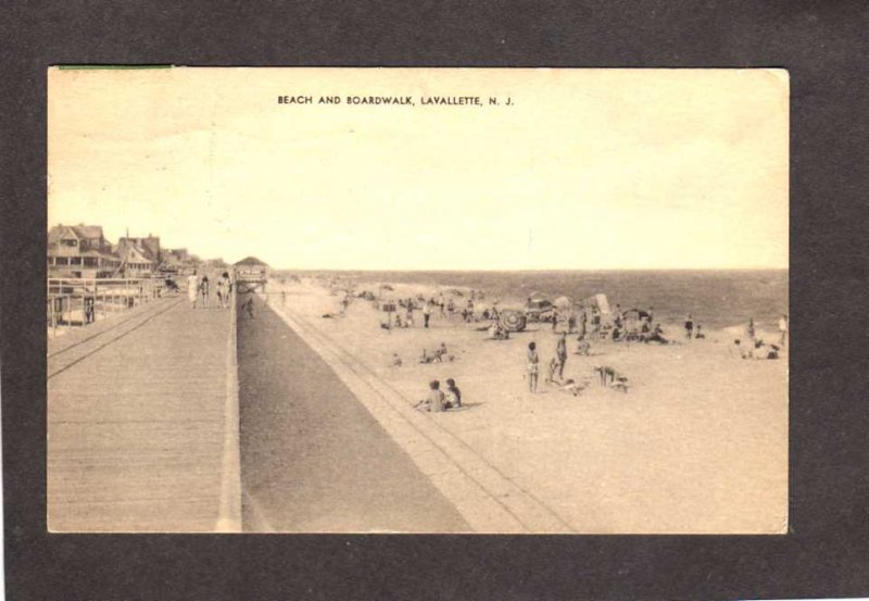 NJ Beach Lavallette near Seaside Heights Toms River New Jersey Postcard