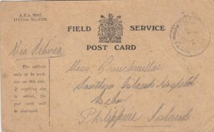 1914, BEF: FPO 1, 1st Int. Brigade to Cebu, Philippines, See Remark (M5304)