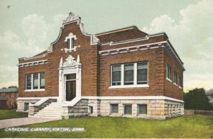 Carnegie Library ~ Vinton Iowa IA Benton County Libraries ~ Vintage Postcard