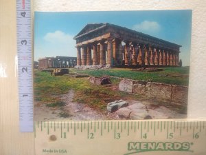 Postcard Nettuno of Temple and Basilica, Paestum, Italy