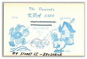 Postcard QSL Radio Card From Broderick California KPA 2320 