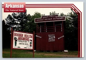 c1996 Booger Hollow Double Decker Outhouse Arkansas 4x6 VINTAGE Postcard 1756