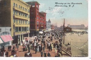 New Jersey Atlantic Beach Morning On The Boardwalk 1911