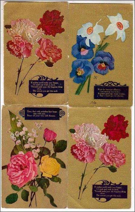 3 - Misc Greeting Cards with Flowers