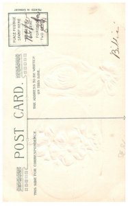 Easter Rooster standing on blue egg