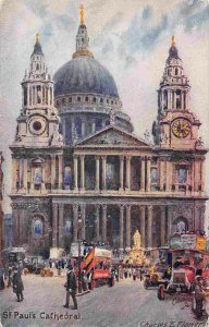 St Paul's Cathedral London England UK artist Charles Flowers 1910c Tuck ...