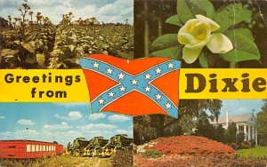 Greetings from Dixie Confederate flag USA Civil War Unused 