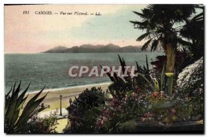 Old Postcard Cannes Seen On L & # 39Esterel