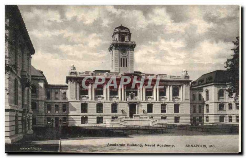 Old Postcard United States Naval Academy Annapolis Academic Building Militaria