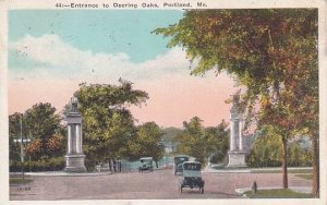 Maine Portland Entrancew To Deering Oaks 1929