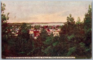 Postcard Fenelon Falls ONT c1907 Bird’s Eye View From Church Hill Atkinson Bros