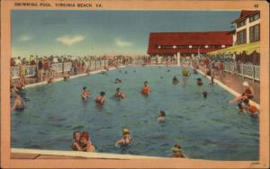 Virginia Beach VA Swimming Pool Postcard