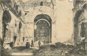 ITALIA Italy PARROCCHIA di Vallarsa church interior WW1 war ruins