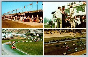 Grand Prix, Watkins Glen Raceway NY, Vintage Multiview Auto Racing Postcard, NOS