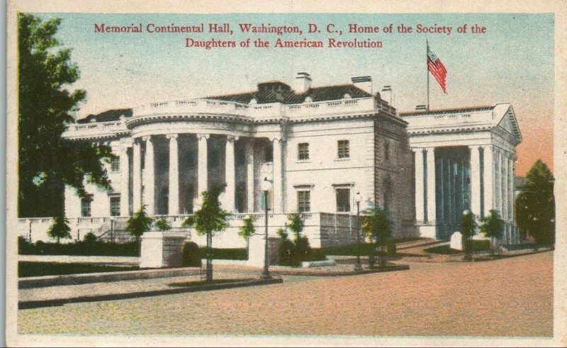 Washington DC Memorial Continental Hall Home Of DAR Vintage Postcard