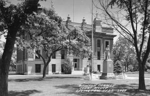 Lexington Nebraska Dawson Court House Real Photo Antique Postcard K41474