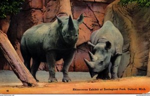 Michigan Detroit Zoological Park Rhinocerus Exhibit 1956