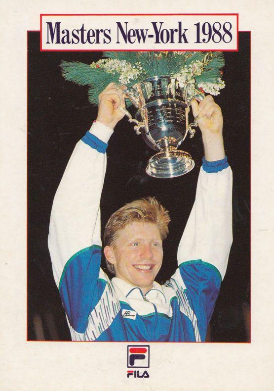 Boris Becker German Tennis Champion 1988 New York Masters USA Victory Postcard