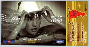 Canada Post Card Joanne Malar Swimming Mission Sydney 2000 With Entry Form