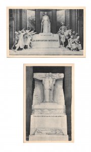 France Paris Pantheon Monuments National Convention Heroes Martyrs 2 Postcards