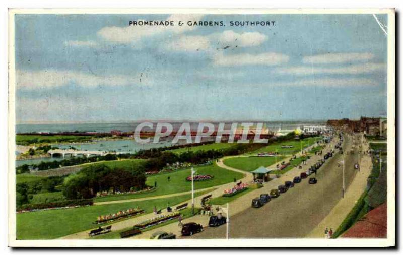 Old Postcard Southport Promenade Gardens