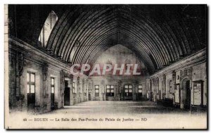 Rouen Old Postcard The waiting hall of the courthouse