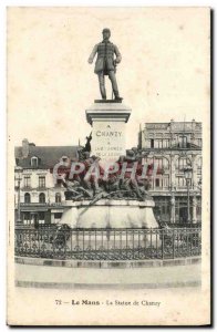 Old Postcard Le Mans Statue of Chanzy